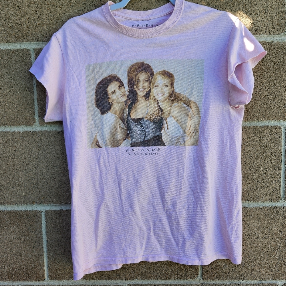 100% cotton pink friends graphic tee